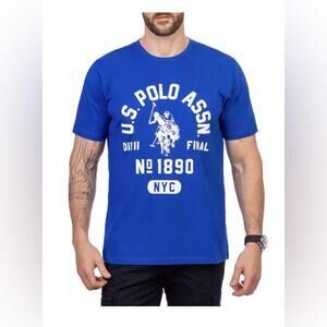 U.S. Polo Assn. Logo Tee Men's Size Large Designer Casual Preppy Sporty Lounge‎